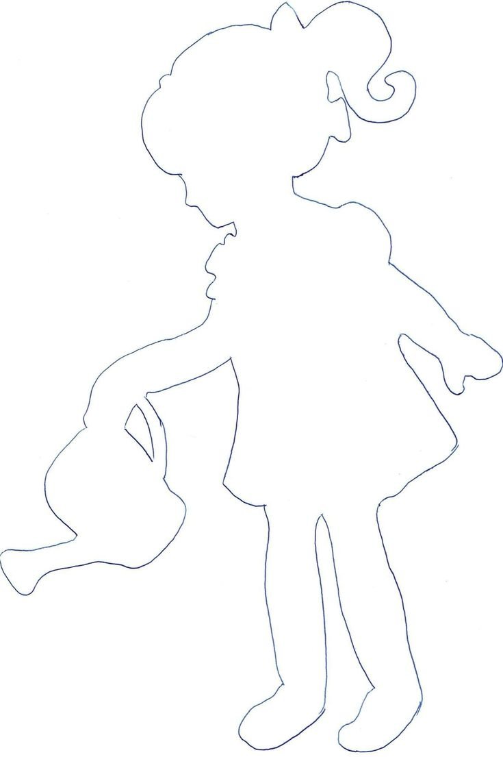Силуэт девочки для вырезания