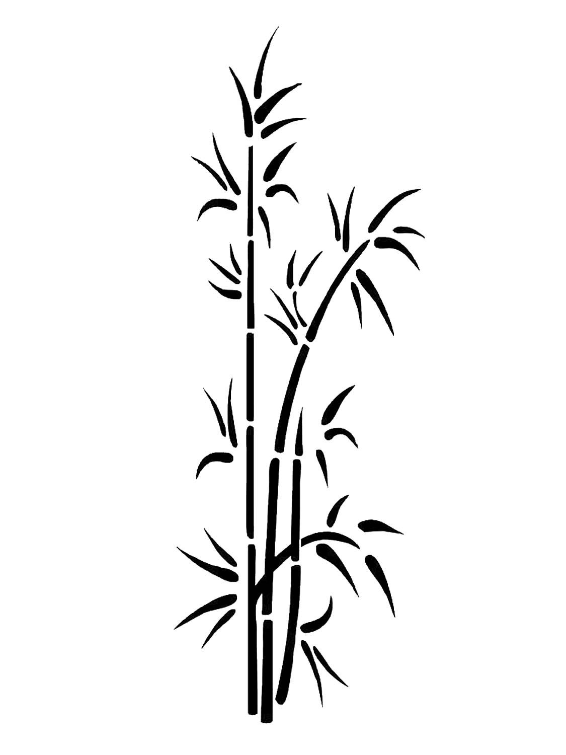 Трафарет бамбук