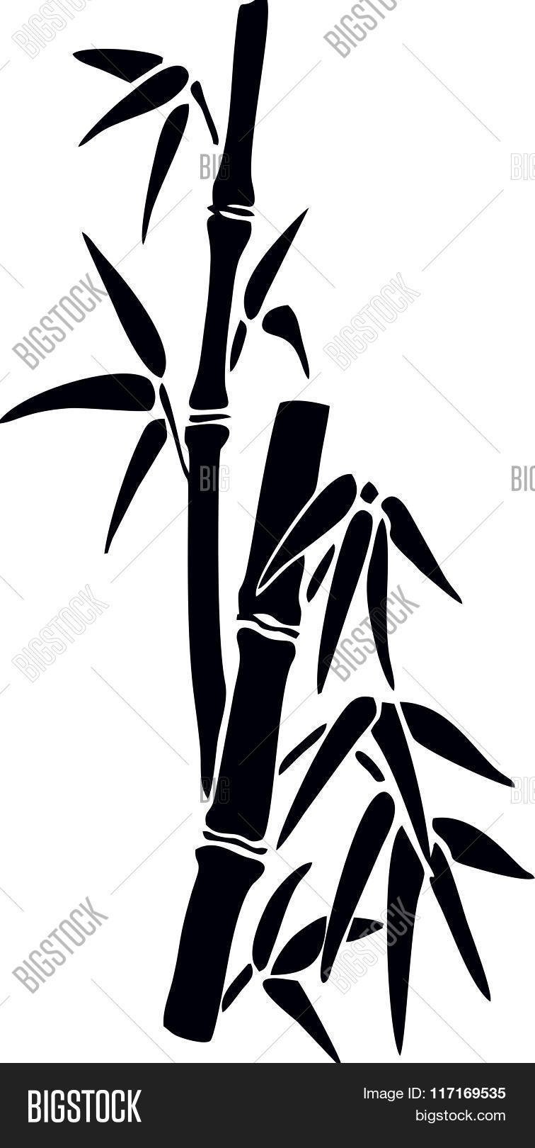 Трафарет бамбук