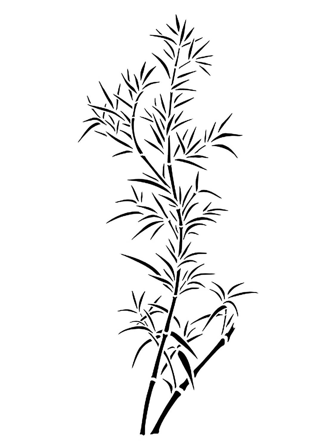 Трафарет бамбук