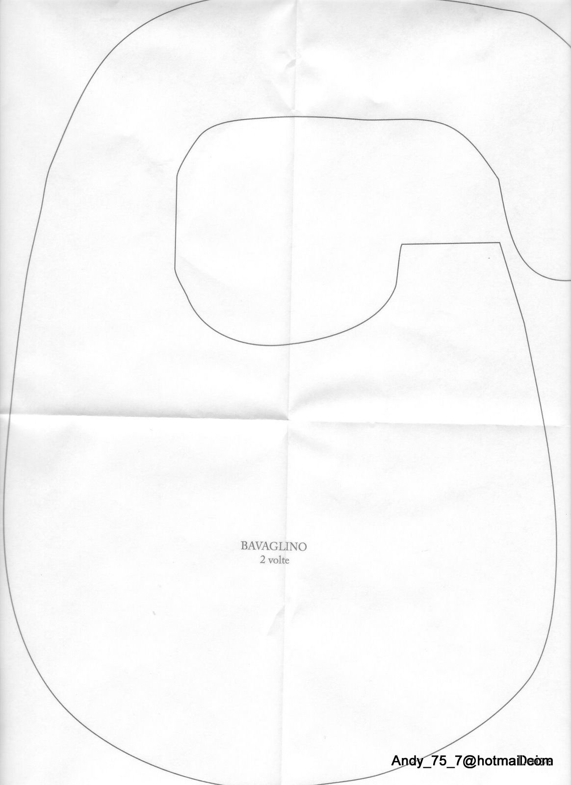 Выкройка слюнявчика