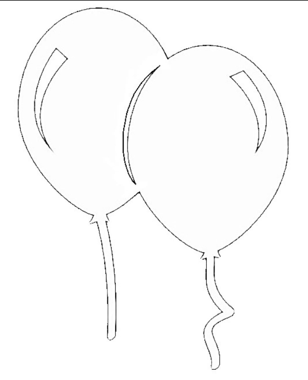 Воздушные шары трафарет для вырезания