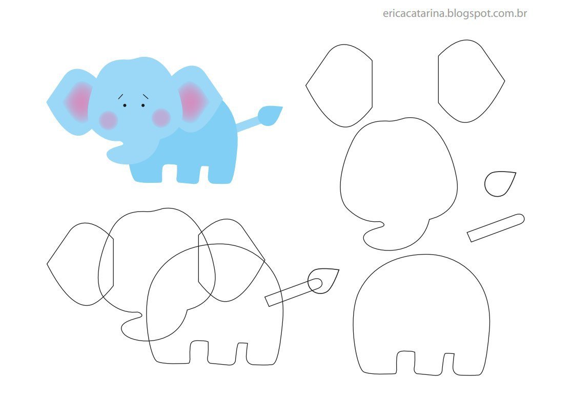 Аппликация Слоник