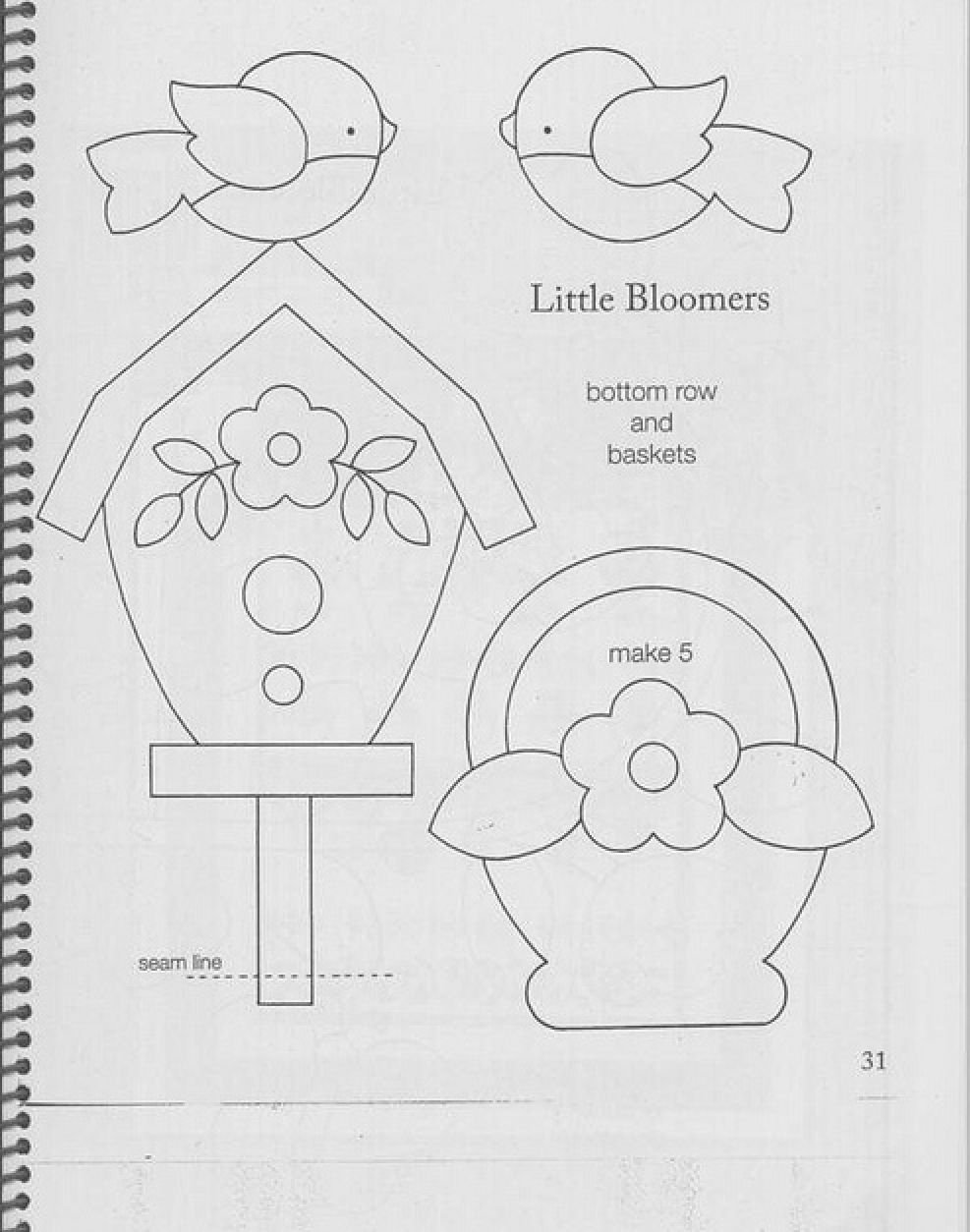 Аппликация из ткани скворечник