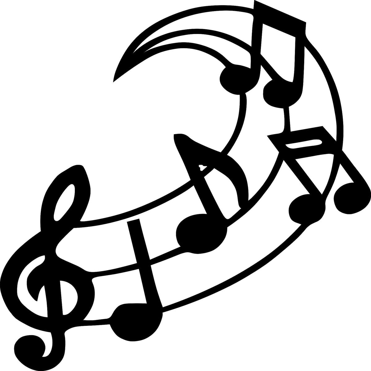 Нотки трафарет