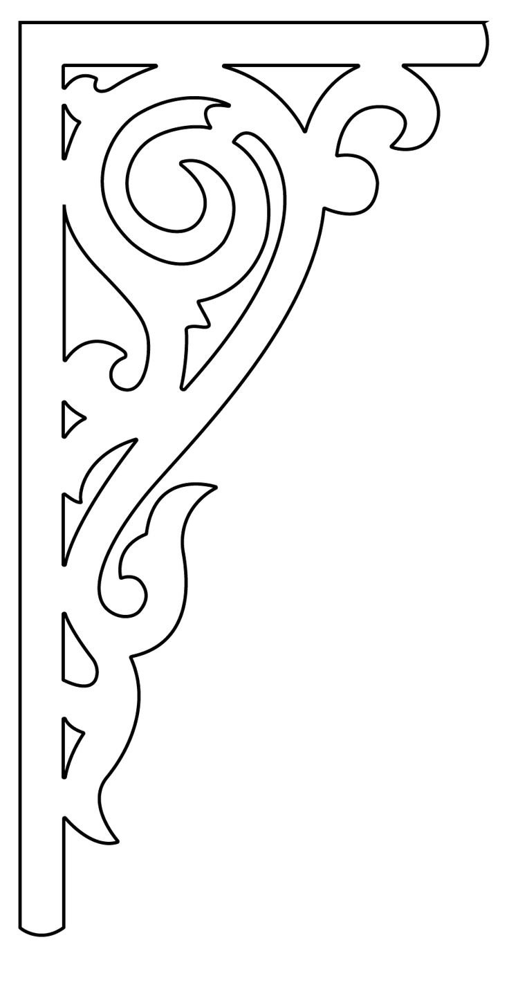 Угловой узор трафарет для вырезания