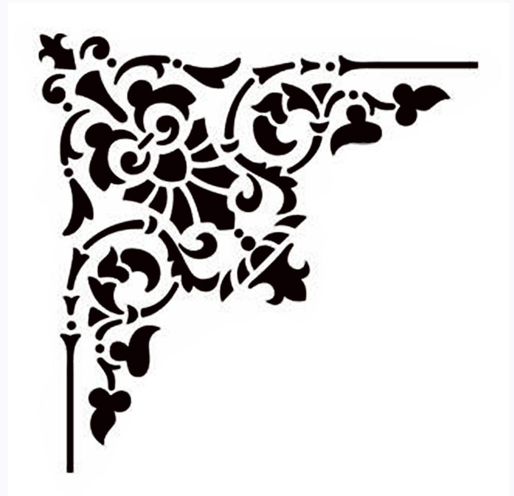 Трафарет на стену угловой