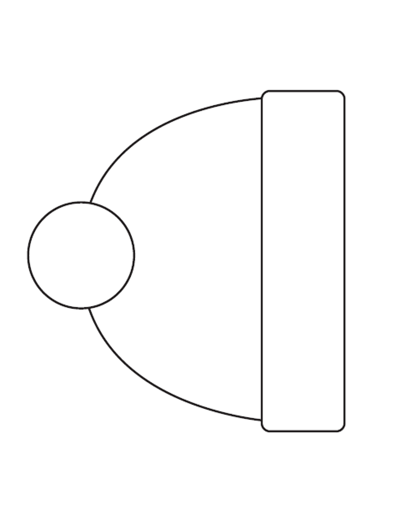 Шапка раскраска для малышей