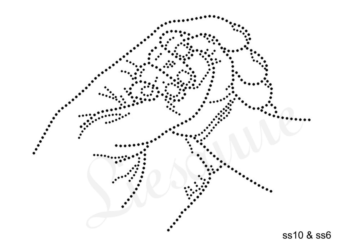 Точечная роспись ящерки