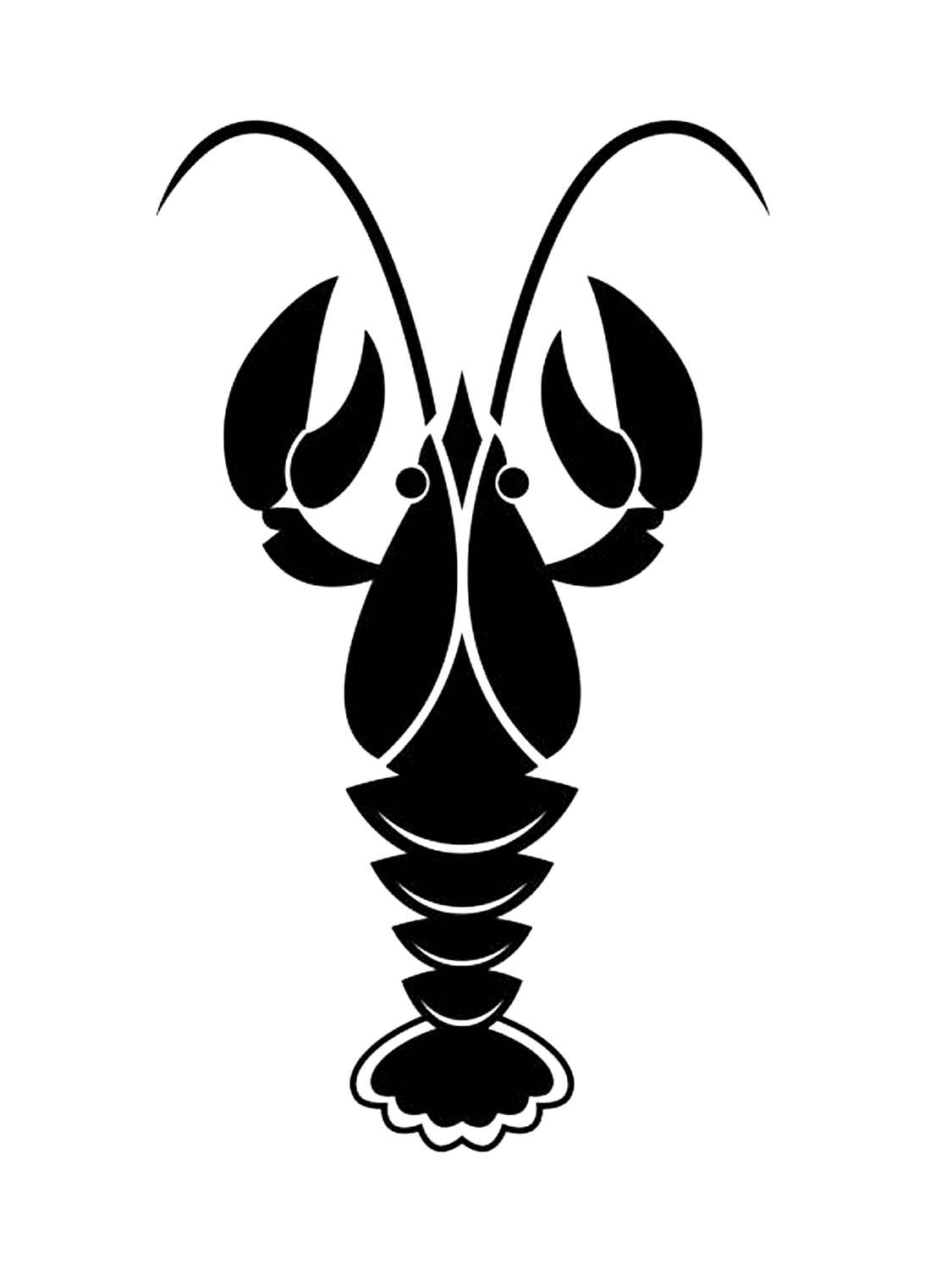 Краб трафарет