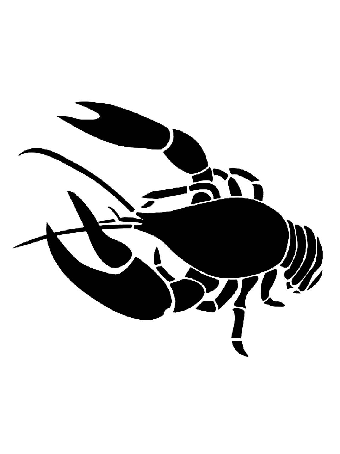 Лобстер силуэт