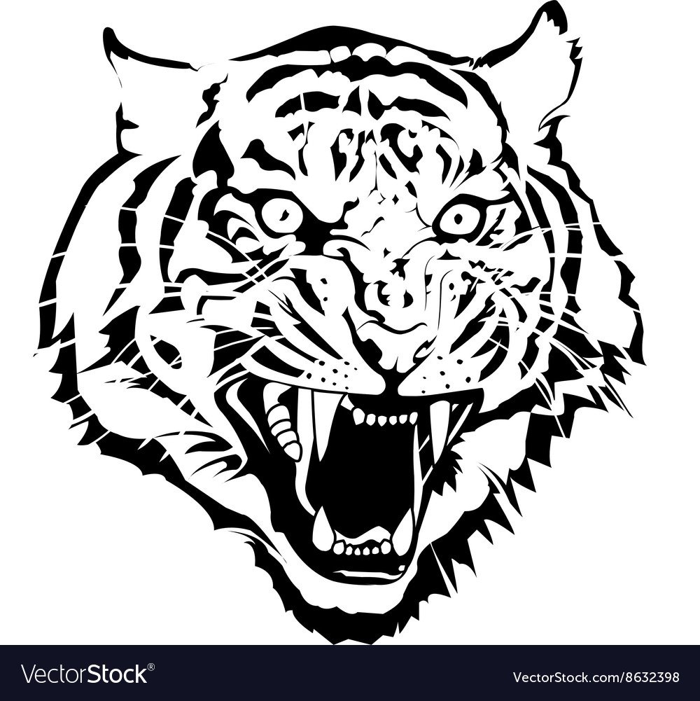 Оскаленная голова волка