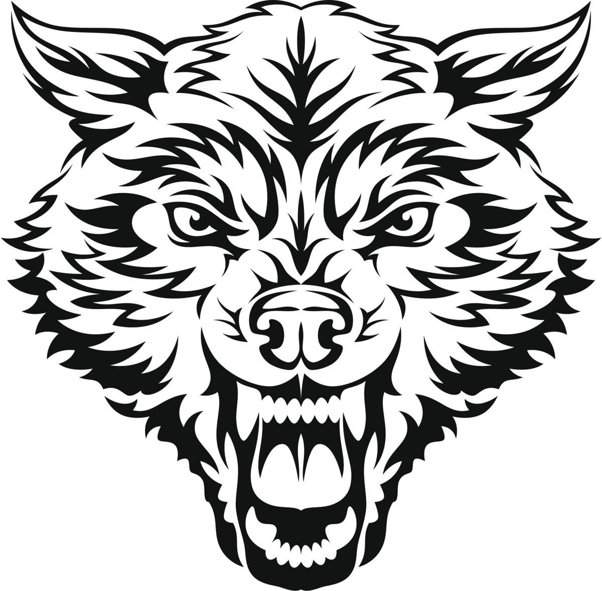 Тигр трафарет