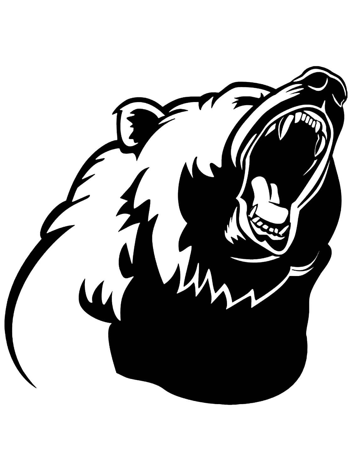 Волк рычит голова