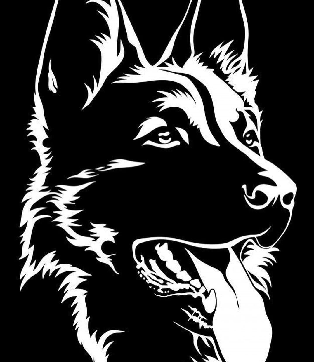 Немецкая овчарка вектор