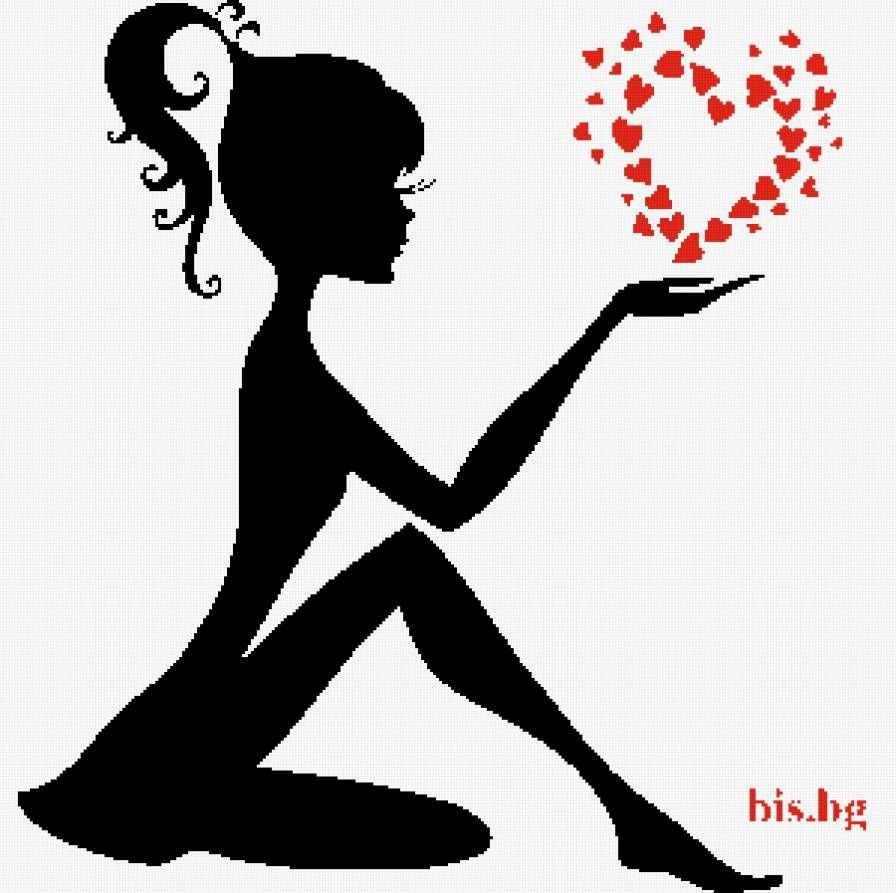 Трафарет девушки