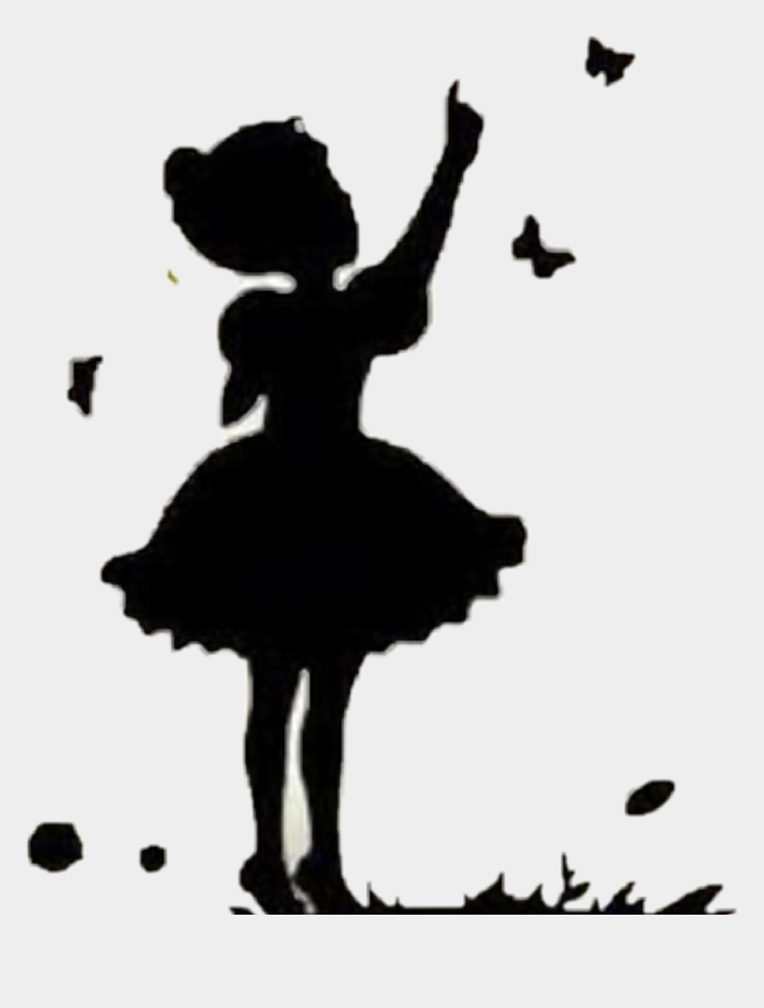 Трафарет девочка с шарами