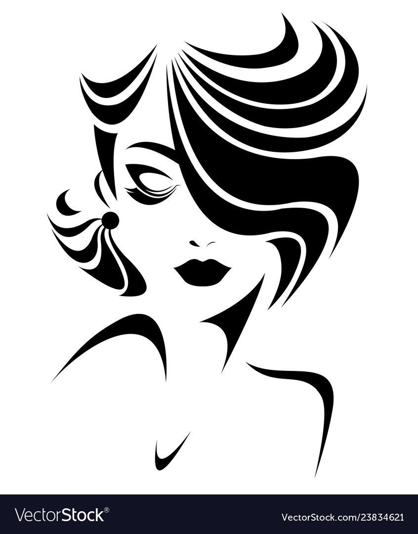 Силуэт лица девушки на торт