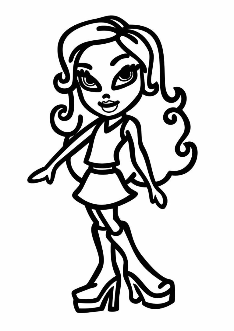 Картинка девочка трафарет