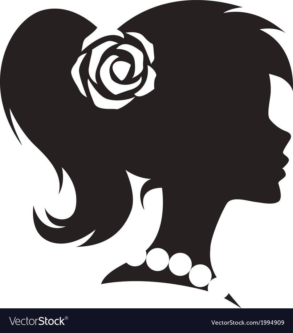 Силуэт женского лица для плоттера