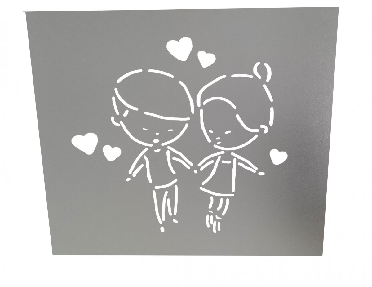 Трафарет на торт парочка