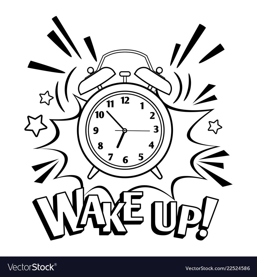 Будильник рисунок пять часов