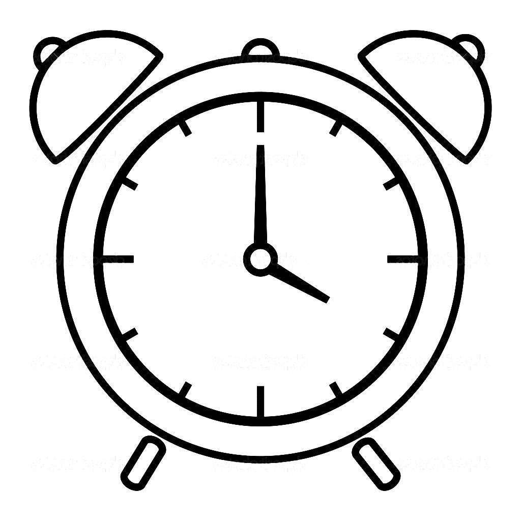 Иконка будильник без фона