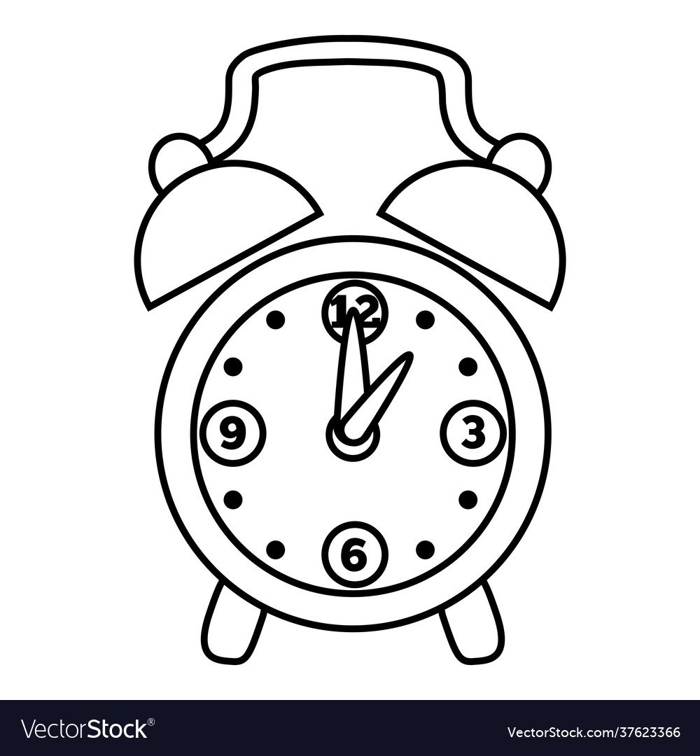 Будильник раскраска