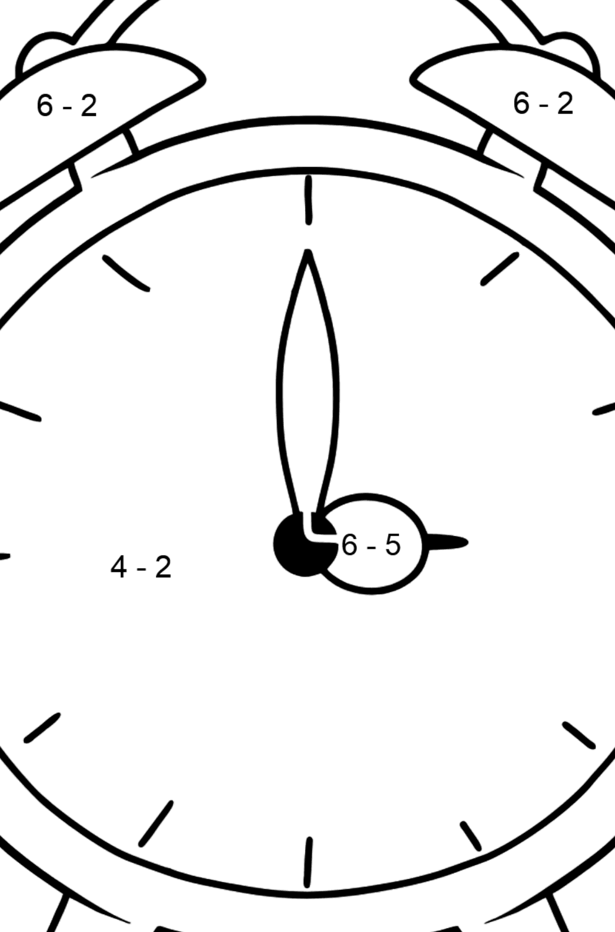 Контур будильника контур