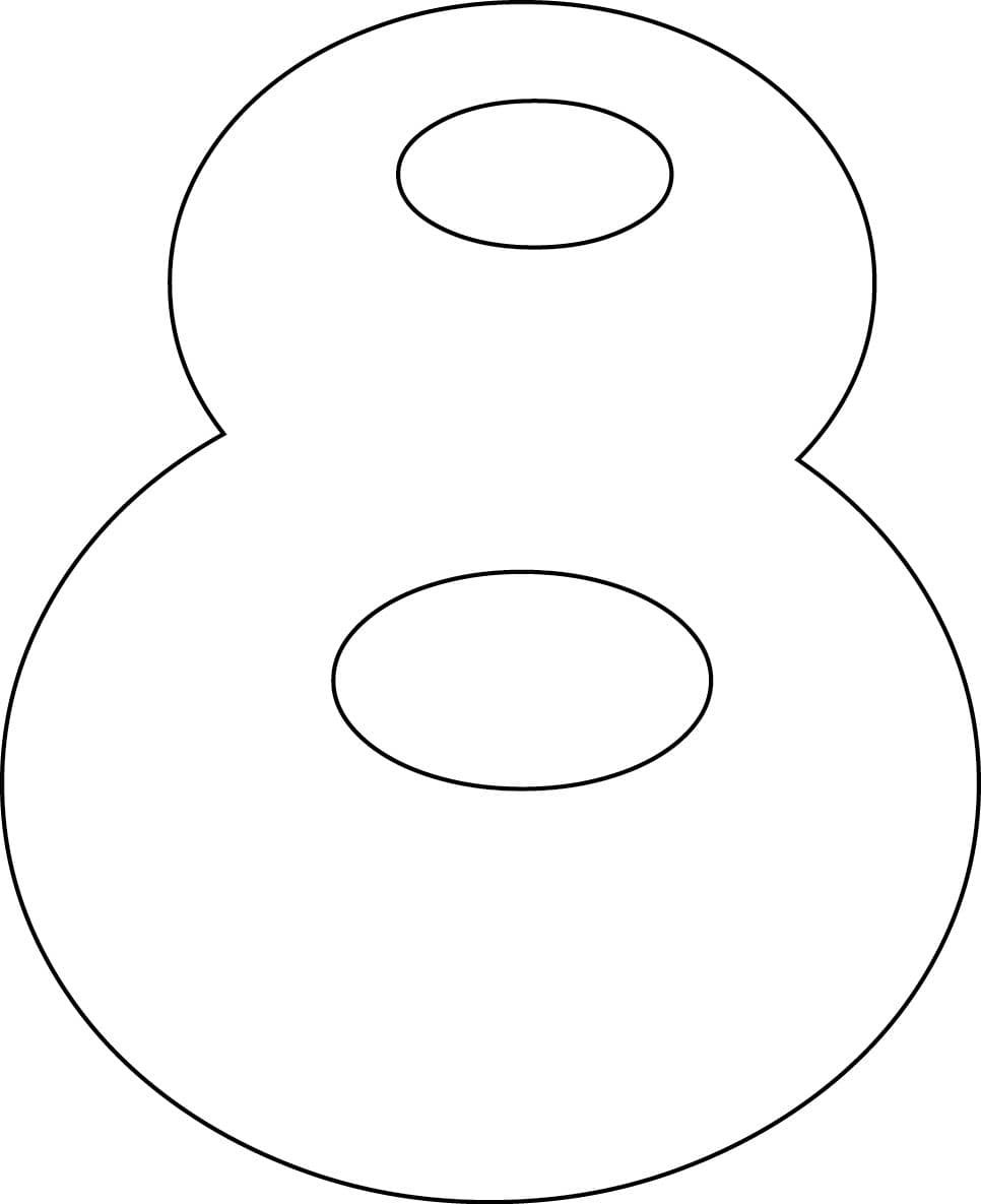 Цифра 8 раскраска