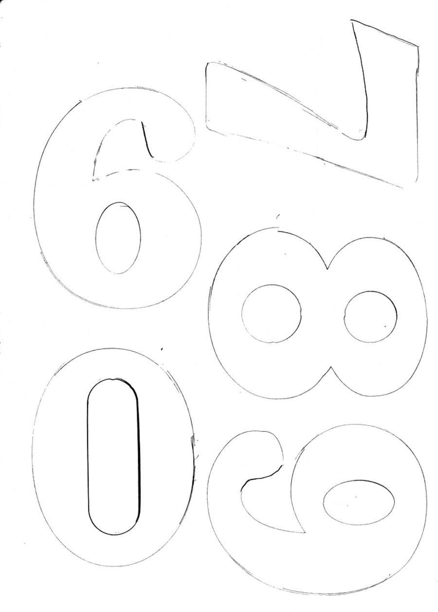 Цифры из фетра выкройки