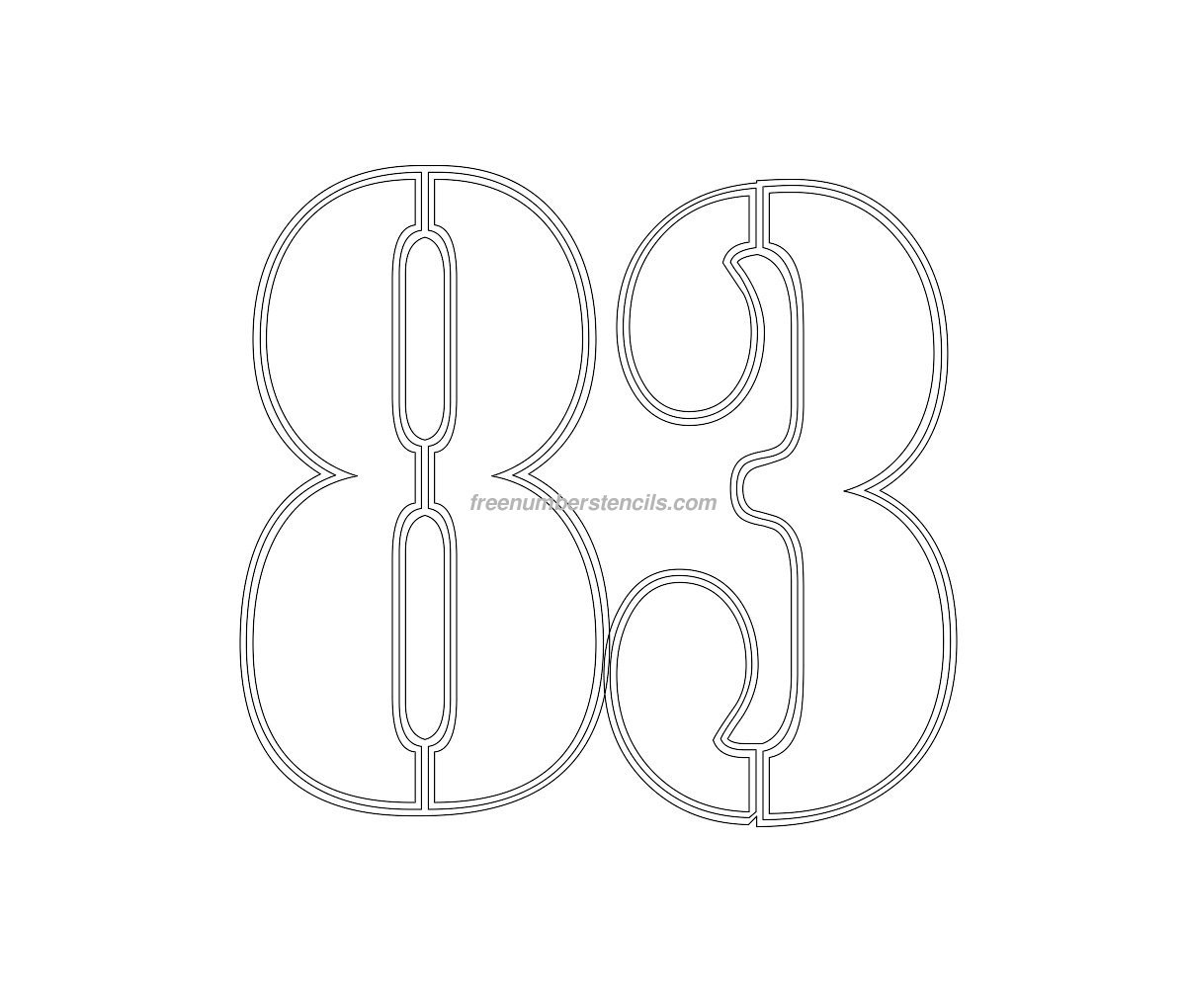 Цифра 8 контур