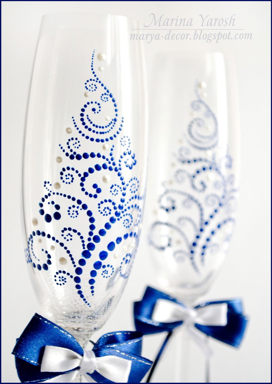 Трафареты для бокалов на свадьбу