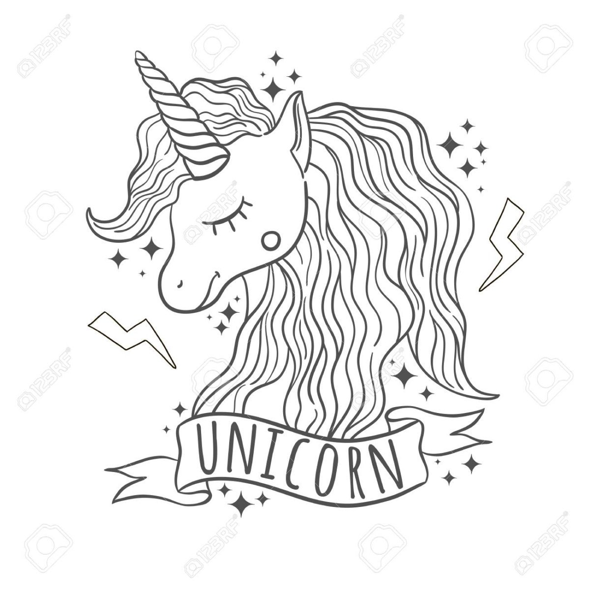 Трафарет единорога для торта