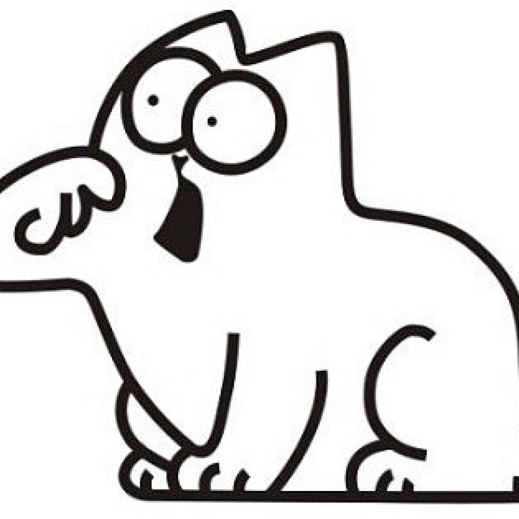 Картинки для срисовки кот Саймон