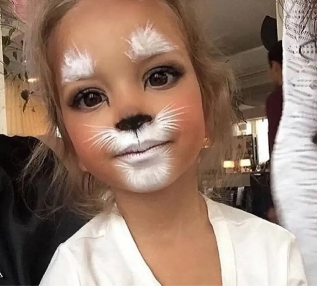 Аквагрим кота Матроскина на лице