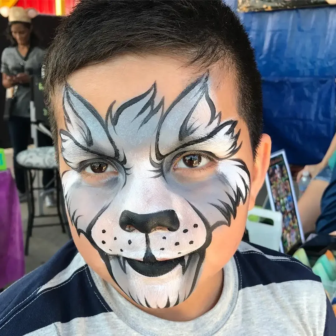 Грим волка детский