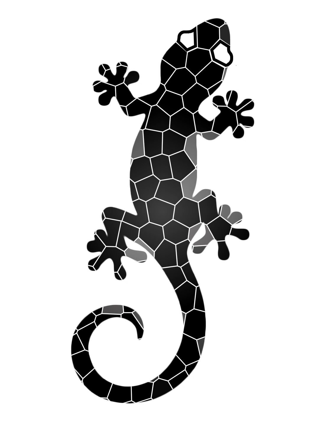 Трафарет ящерицы для стен