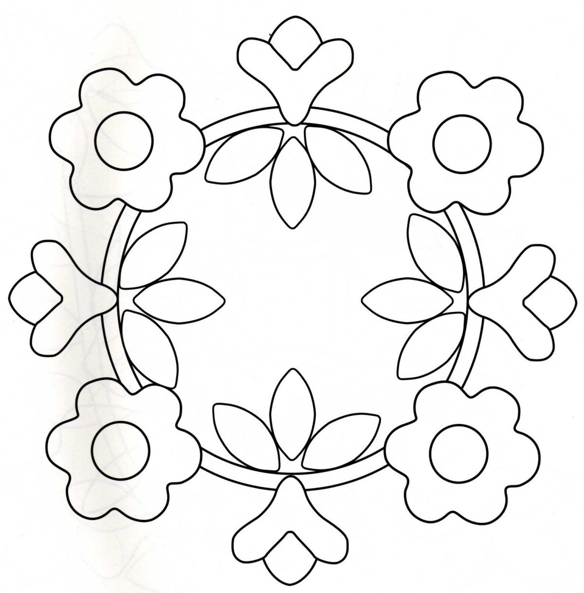 Трафареты цветов для пэчворка