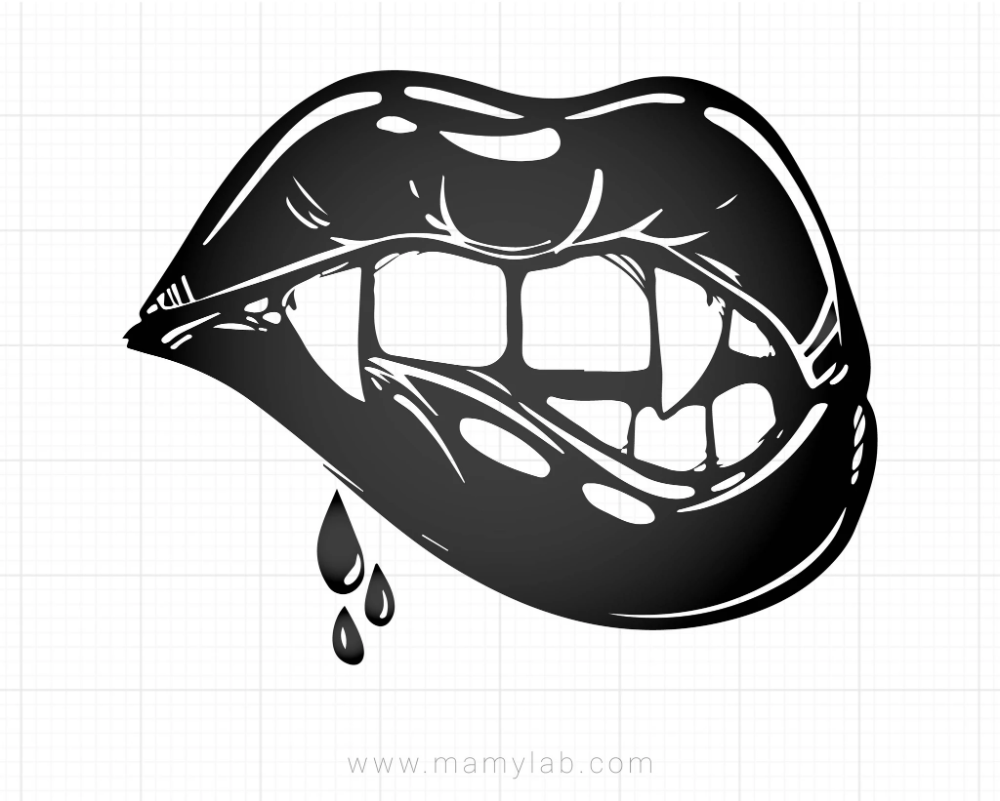 Губы тату эскиз