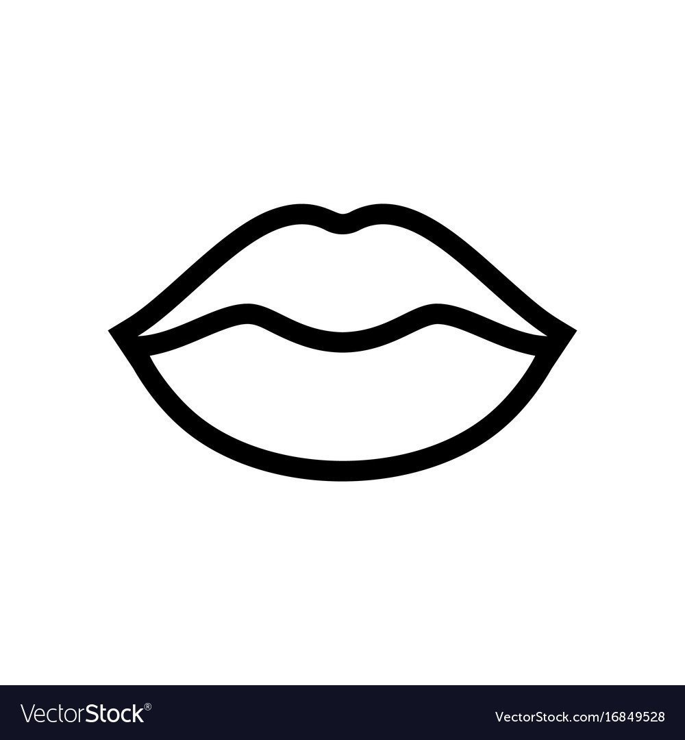 Губы силуэт