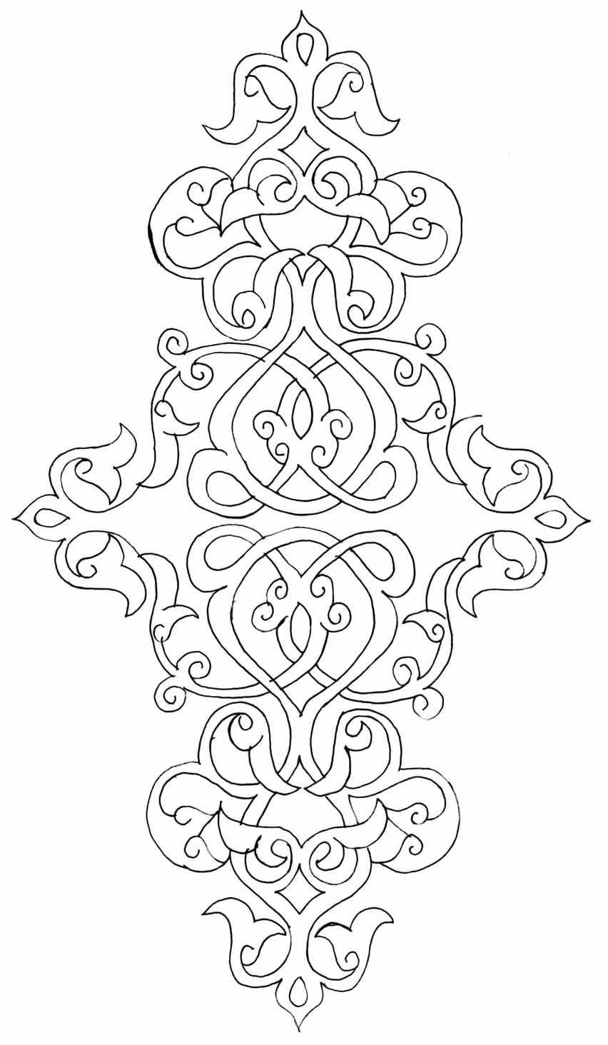 Узоры в русском стиле раскраска