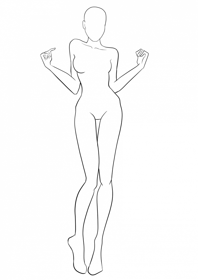 Манекен человека для рисования одежды с лицом