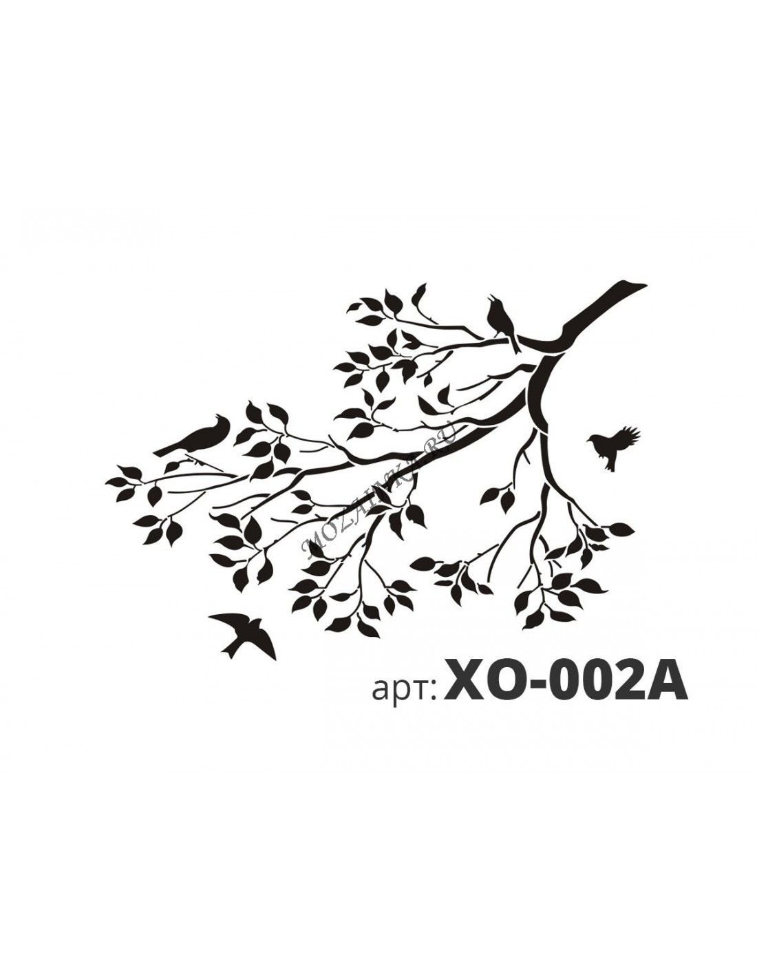 Трафарет птицы