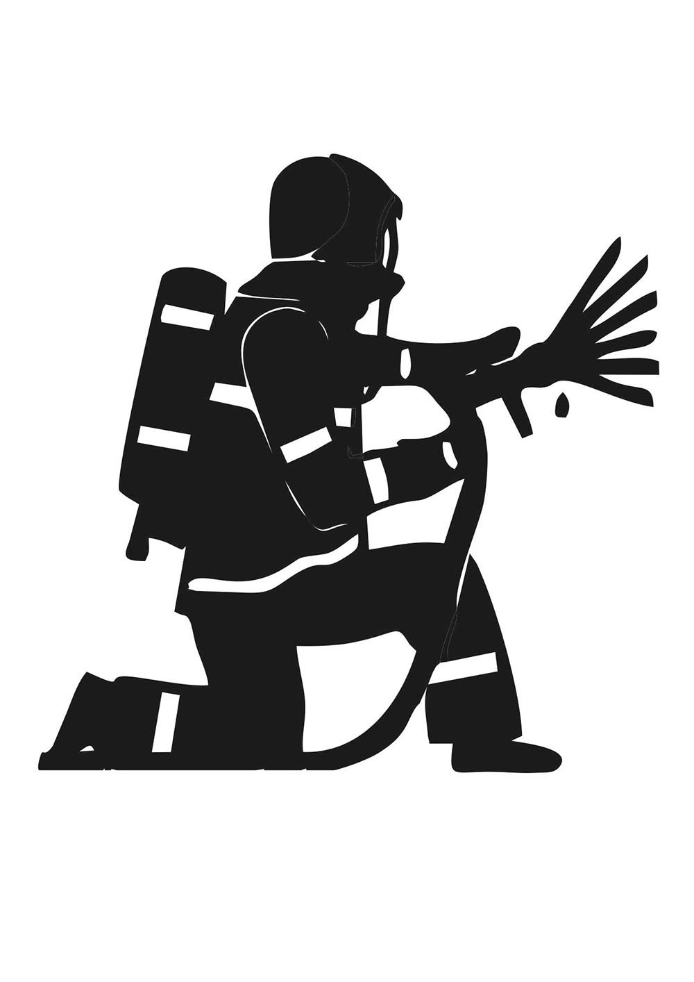 Stencil Fireman