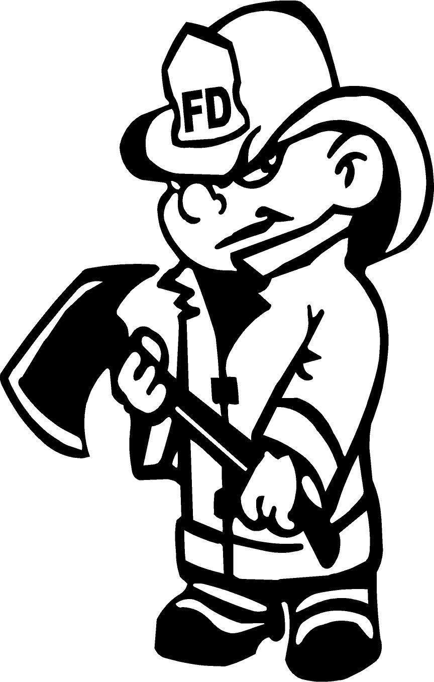 Пожарная часть силуэт