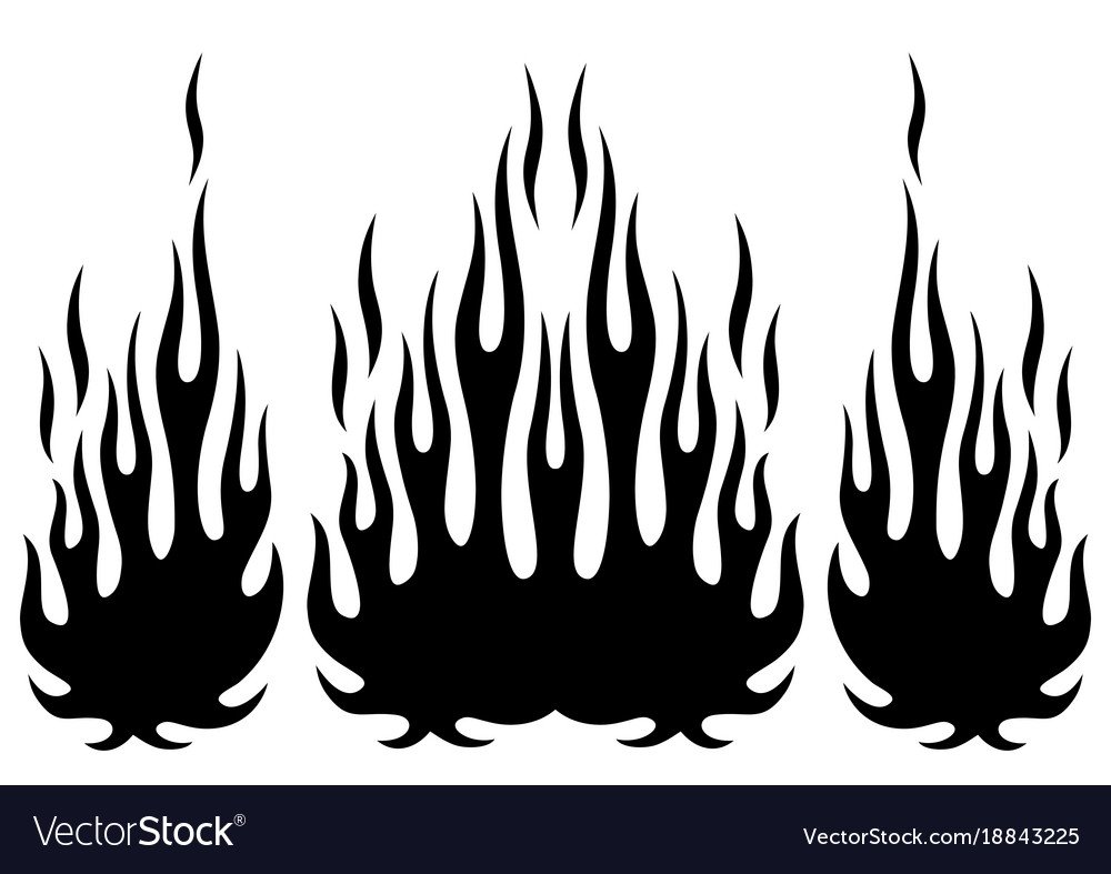 Трафарет для торта "пламя"