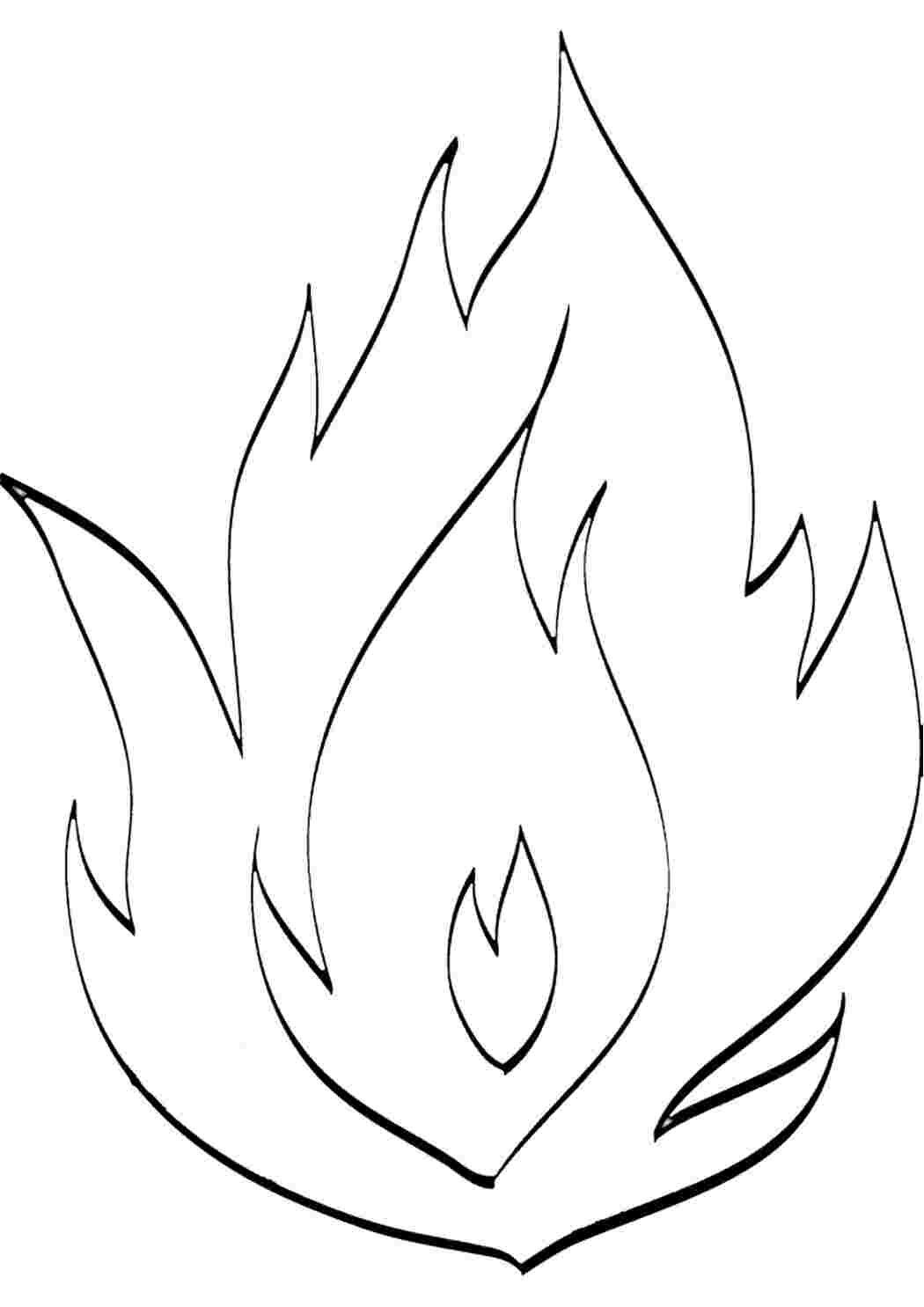 Огонь клипарт векторный черно белый