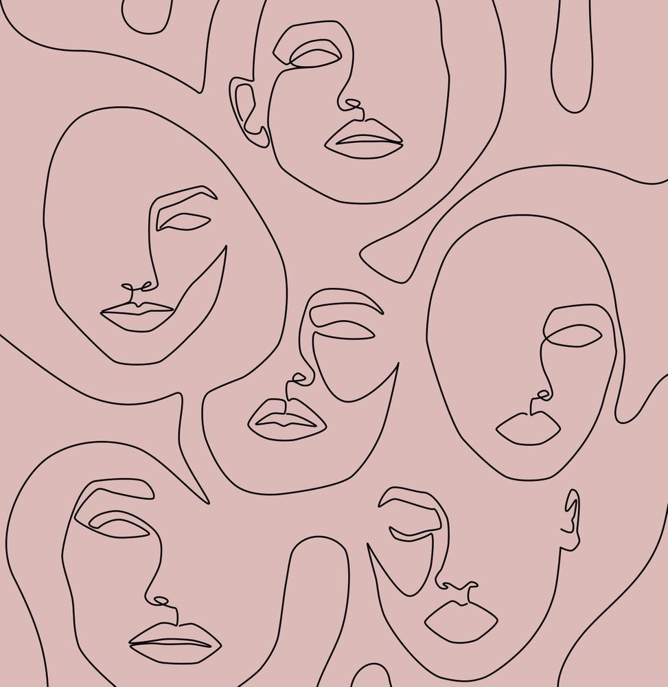 Очертания лица женщины