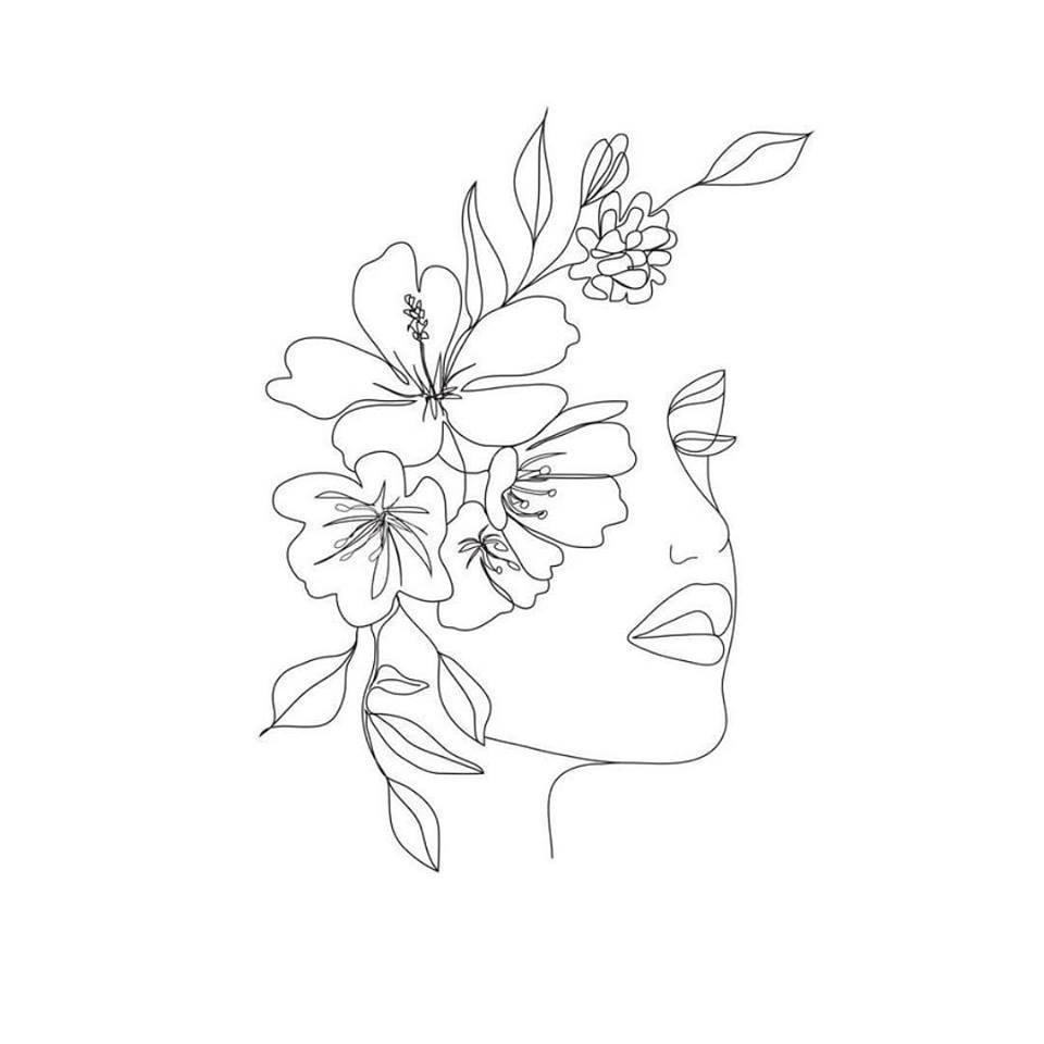 Профиль женщины силуэт